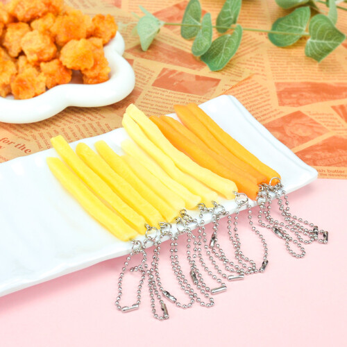 10 Stück künstliche Pommes frites-Primärfarbene Pommes 2