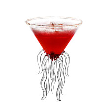 Octopus Cocktail Glass Transparent Jellyfish Glass Cup Juice Glass Copper Cup Restaurant Bar Cold Drink Mug