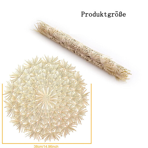 Σουπλά Golden Dandelion, Σετ 6 Τεμαχίων για Πλούσια Τραπέζια, Ανθεκτικό & Αδιάβροχο 1