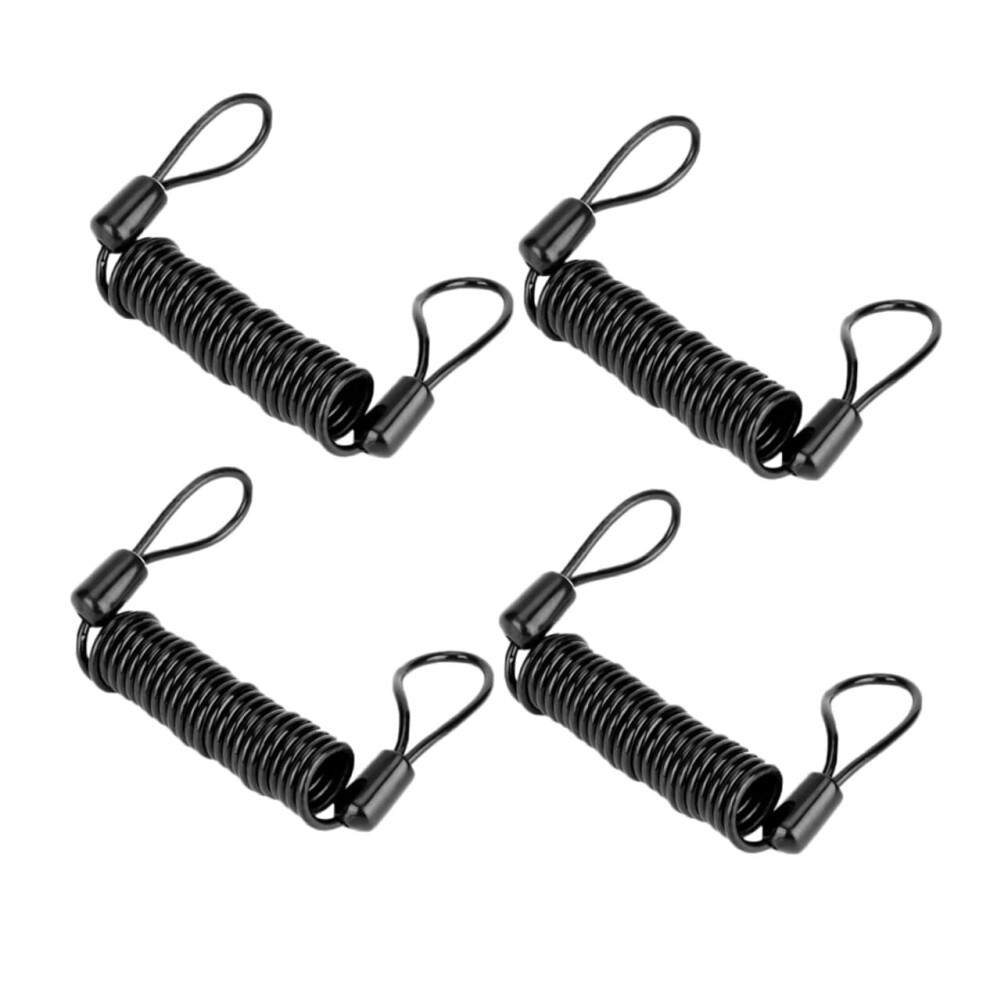 Motorradkabel 4 Stck Schwarze Erinnerungskabel Diebstahlsicherungsseile Praktisch Fr Unterwegs 9105992599257