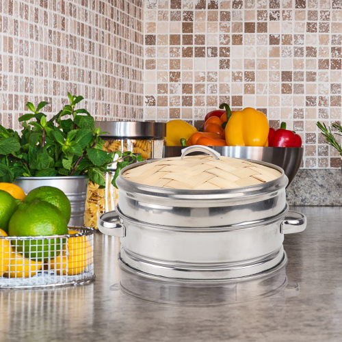 1Conjunto De Vapor Reutilizável Cozinha Aço 2