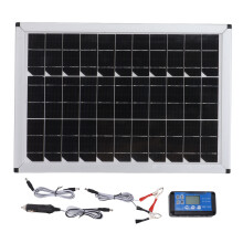 Solpanelsæt til off-grid strøm, bærbar størrelse 100W 18V monokrystallinsk silicium soloplader med avanceret lysoptagelse, høj