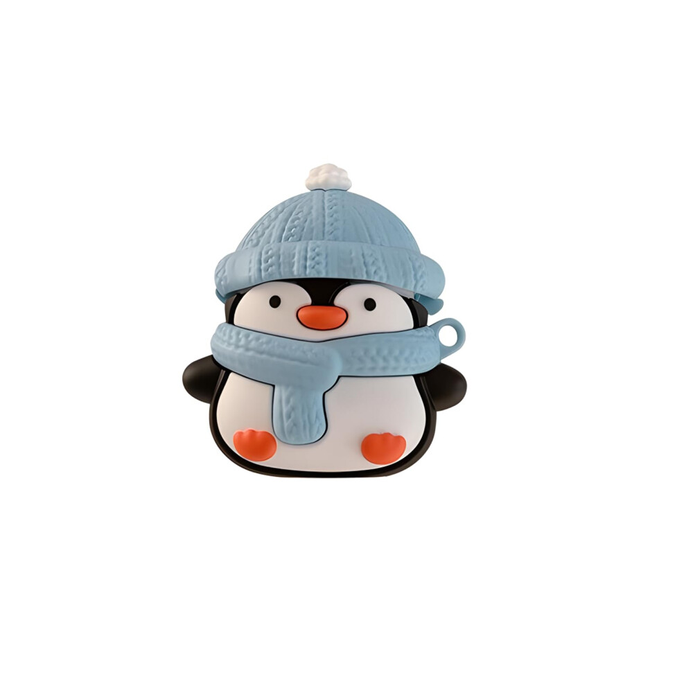 Kawaii Case For Airpods 4, Penguin Shockproof Case For Airpods 4Th Gen 2024, Scarf Penguin Design, Keychain Accessory 9339159668795