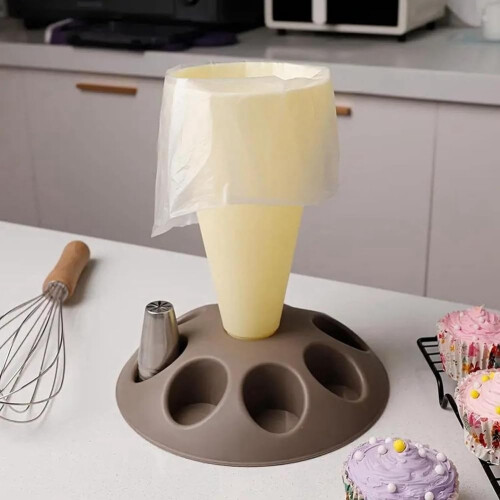 8 Slot Icing Bag Stand Plastic Icing Bag Stand Cake Decorating Kit A 1