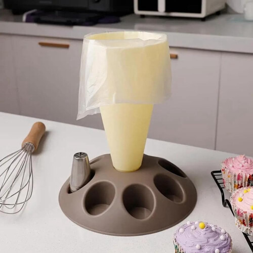 8 Slot Icing Bag Stand Plastic Icing Bag Stand Cake Decorating Kit A 2