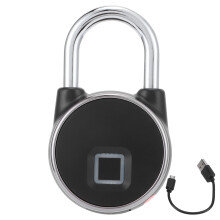 USB-oplaadbaar hangslot met 360 vingerafdrukherkenning en duurzaam roestvrij staal, geschikt voor sportschool, school en kantoor.