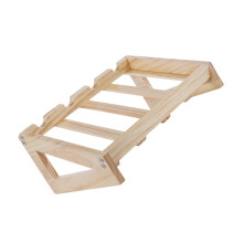 Natural Wood Wine Storage Rack For Homes-Log color Four bottles
