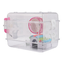1Conjunto Casa Para Pets Acrílico Transparente Multifuncional