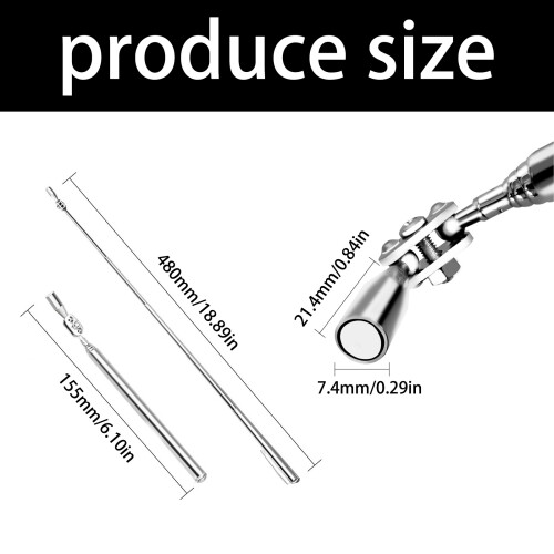 Multiple Angle Magnetic Retrieval Tool Retractable 5 Section 2