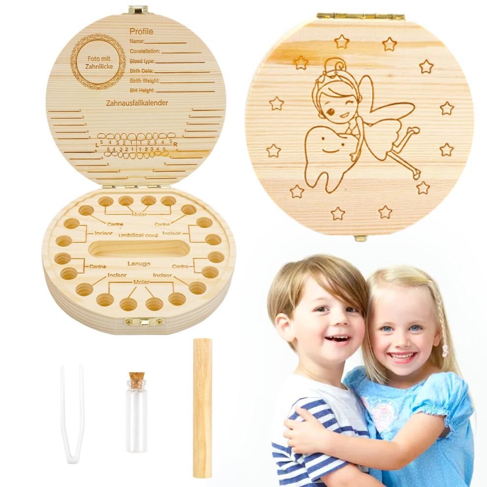 Tooth Box for Milk Teeth , Tooth Fairy Gifts, Personalised Wooden Storage Box