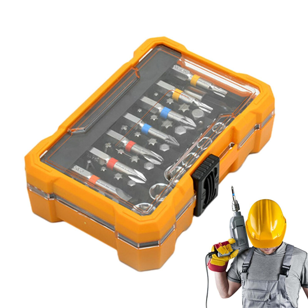 Drill Screwdriver Bit Set 50-Piece Hammer Drill Bits, Precision Drill Adapter, Storage Box, For Car Mechanics Household 9084446368925