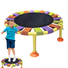 Foldable Mini Trampoline With Handle 42 Inch 110 Cm Indoor Rebounder Portable Colorful For Kids