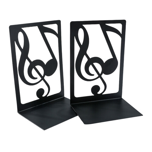 2Pcs Höhlte Musical Note Buch Ende Für Regale Heavy-Hinweis B320