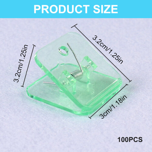 Pinces à papier transparentes, 100 pièces, pour sac-4 2