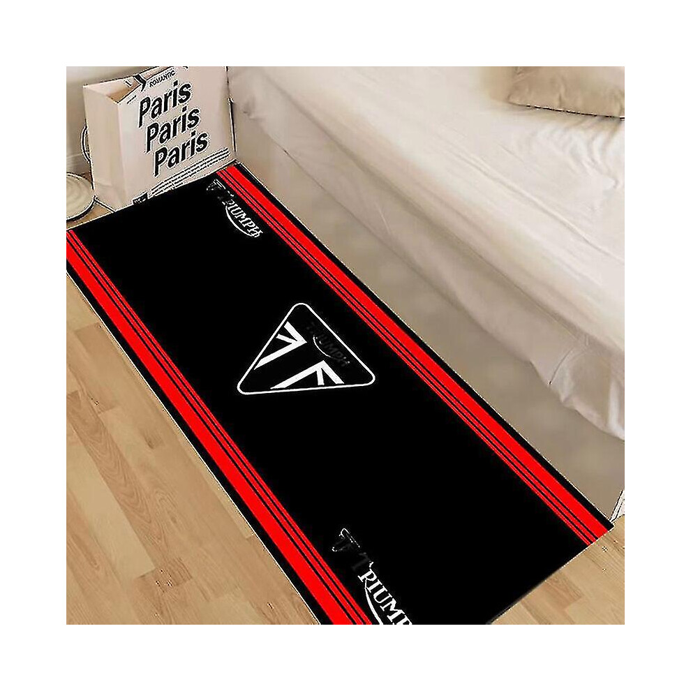 Area Runner Rug For Garage, Non Skid Floor Mat Showcasing Sleek And Stylish Design Enhances Garage Aesthetics, Perfect For Motorcycle Enthusiasts, Eas 9198585779310