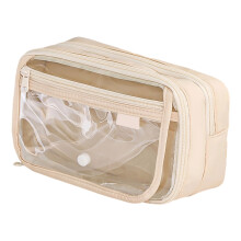 Sac à stylos esthétique, pochette à crayons Simple,-Beige