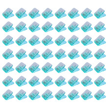 100 Stück transparente Büroklammern, quadratisch, bunt,-5