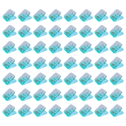 100 Stück transparente Büroklammern, quadratisch, bunt,-5