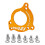 ISCG 03/05 Chain Guide Adapter Bicycle Chain Guide Conversion for Seat Bottom Bracket Adapter Bracket gold 1