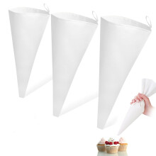 Professional Piping Bags, Reusable Silicone Set, Icing Bag for Cakes, Cupcake (40/35/30 cm)