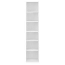 Estante torre CD / DVD armazenamento 90 cm MDF melanina branco 03_0001677