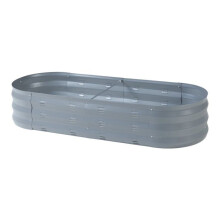 Jardinière surélevée - HELLOSHOP26 - Acier galvanisé - 129 x 50 x 25 cm - Anthracite - Rectangulaire