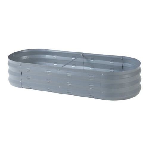 Jardineira elevada - HELLOSHOP26 - Aço galvanizado - 129 x 50 x 25 cm - Antracite - Retangular