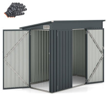 Rifugio da giardino - HELLOSHOP26 - 235 x 117 x 185 cm - Metallo zincato - Impermeabile - Anti-vento