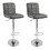 Conjunto de 2 bancos de bar de design sintético cinza 19_0000456 1
