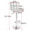 Conjunto de 2 bancos de bar de design sintético cinza 19_0000456 4