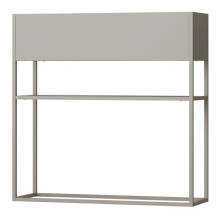 Porte-plantes - HELLOSHOP26 - Support surélevé - Acier - 80 x 80 x 25 cm - Gris clair