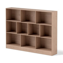 Biblioteca - HELLOSHOP26 - 10 compartimentos - Madeira - 140 x 24 x 104 cm - Design moderno