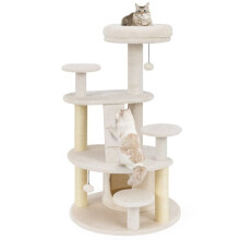 Árvore para gatos - HELLOSHOP26 - Multi-níveis - 64 x 60 x 101 cm - Condomínio forrado - Postes de sisal