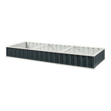 Jardinière surélevée - HELLOSHOP26 - Albrandswattsaard - Acier galvanisé - 258 x 90 x 30 cm - Anthracite