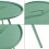 Table d'appoint - HELLOSHOP26 - 55 x 42 cm - Acier laqué - Vert - Utilisation intérieure/extérieure 3