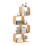 Biblioteca a S - HELLOSHOP26 - 4 livelli - Bambù - 23 x 61 x 133,5 cm - Marrone 1
