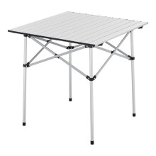 Mesa de camping dobrável - HELLOSHOP26 - 70 x 70 x 70 cm - Prata - Robusta - Dobrável