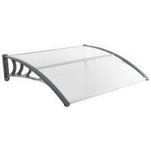 Dosel de puerta ventanal - HELLOSHOP26 - 122 x 99 x 28 cm - Policarbonato - Aluminio - Protección UV
