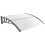 Dosel de puerta ventanal - HELLOSHOP26 - 122 x 99 x 28 cm - Policarbonato - Aluminio - Protección UV 1