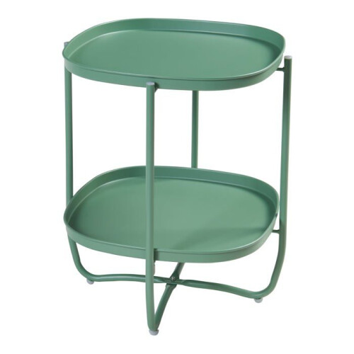 Table basse - HELLOSHOP26 - Console d'appoint - Acier laqué - 58 x 46 x 46 cm - Vert