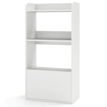 Estante autoportante - HELLOSHOP26 - 55 x 29 x 105 cm - Gaveta deslizante - 3 níveis abertos - Branco