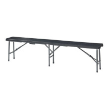 Bancs de jardin - HELLOSHOP26 - Lot de 2 - Pliables - Effet rotin - 180 x 25 x 43 cm
