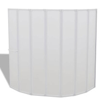 Pare baignoire a 7 volets avec porte serviettes 140 x 168 cm