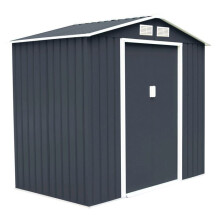 Capanno da giardino - HELLOSHOP26 - Metallo - 213 x 127 x 185 cm - Resistente alle intemperie - Facile da assemblare