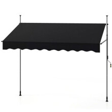 Toldo retrátil - HELLOSHOP26 - 250 x 135 cm - Poliéster - Manual - Altura ajustável