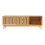 Móvel de TV - HELLOSHOP26 - 150x42x50 cm - Bambu natural - 3 compartimentos - Design moderno 3