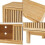 Móvel de TV - HELLOSHOP26 - 150x42x50 cm - Bambu natural - 3 compartimentos - Design moderno 4