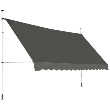 Toldo retráctil - HELLOSHOP26 - 350 x 200-300 cm - Manivela - Aluminio - Tejido Oxford