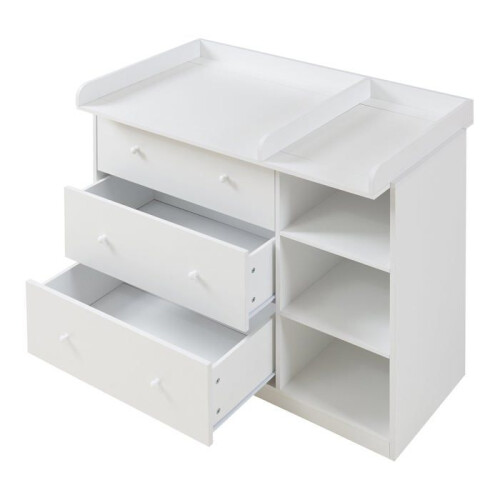 Comode móvel de armazenamento prático para entrada, sala, quarto de bebê com trocador em MDF 1
