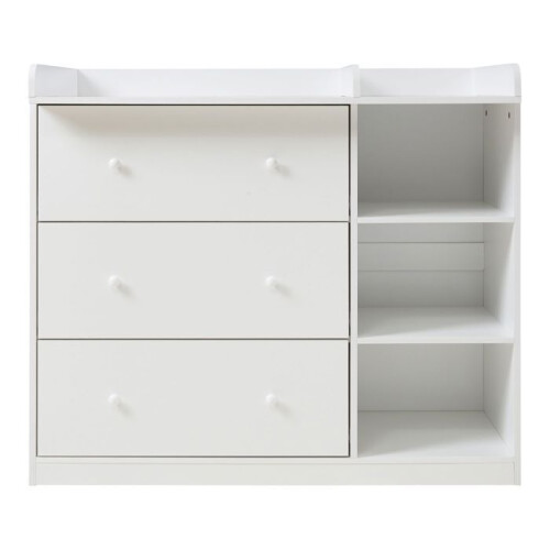 Comode móvel de armazenamento prático para entrada, sala, quarto de bebê com trocador em MDF 2